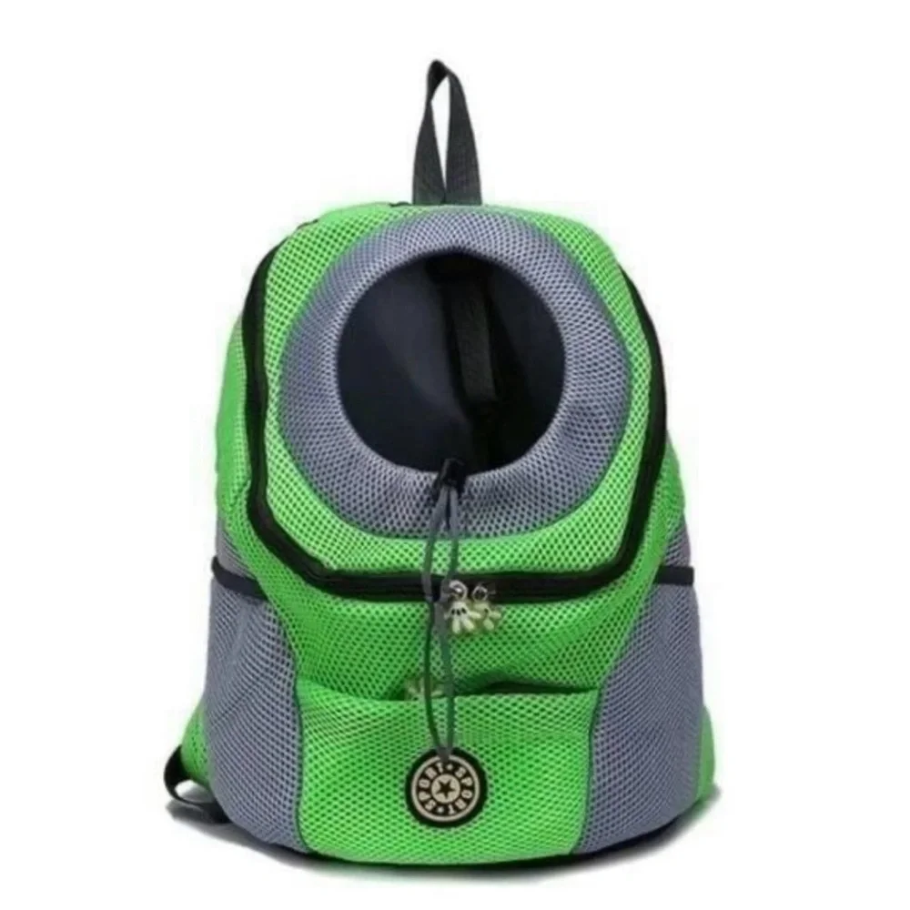 PET DOG BACKPACK CARRIER BAG - SMALL. Color: Green.